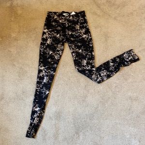Black and White Speckled Leggings-Pair of 2
